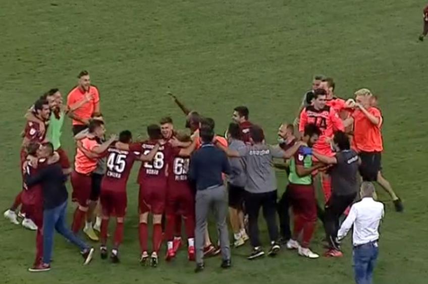 CFR Cluj a devenit campioana Ligii 1 // foto: captură Digi Sport 1