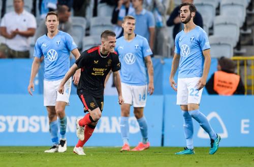 Malmo - Rangers 2-1, Ianis Hagi a fost rezervă neutilizată.
Foto;GettyImages