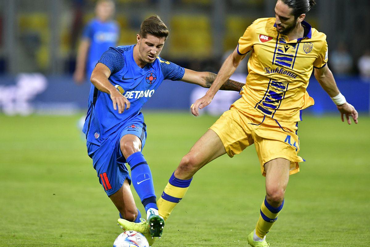 Ce nu s-a văzut la TV: Show la final, după ce FCSB s-a impus în Slovacia: » Ovidiu Popescu și Dawa au declanșat fiesta alături de ultrași