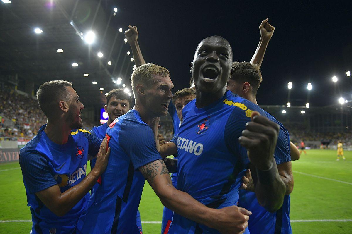 Ce nu s-a văzut la TV: Show la final, după ce FCSB s-a impus în Slovacia: » Ovidiu Popescu și Dawa au declanșat fiesta alături de ultrași
