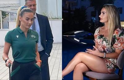 Emanuela în centrul atenției » Arbitra de rezervă de la FCSB - CSKA 1948 Sofia a furat toate privirile la sosirea la stadion