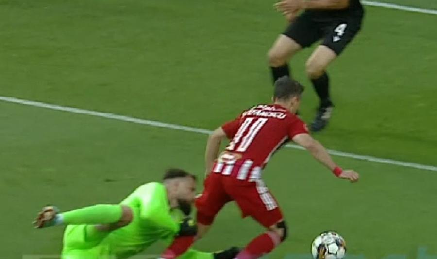 Penalty ușor primit de Sepsi în prima repriză cu CSKA: „plonjonul” lui Ștefănescu a contat decisiv