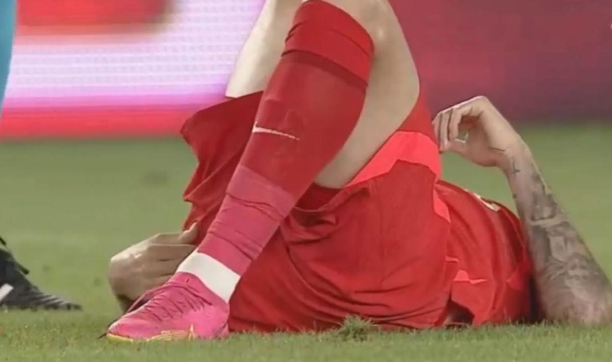 David Miculescu, accidentat în FCSB - CSKA 1948 Sofia
