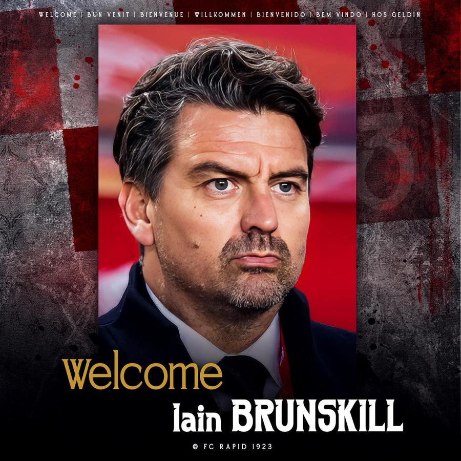 Iain Brunskill va sta pe banca Rapidului în partida cu Sepsi. Foto: FC Rapid Cine îl va înlocui pe Neil Lennon pe banca Rapidului în meciul cu Sepsi » Din 2018 nu a mai fost principal