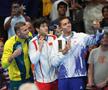 David Popovici, ales de Samsung să facă selfie-ul cu Pan Zhanle și Kyle Chalmers / Foto: Imago Images