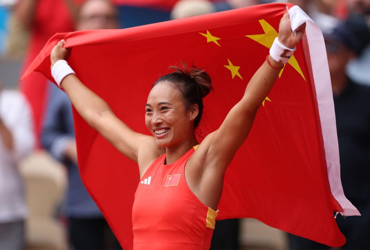 Qinwen Zheng, imagini de la Marele Zid Chinezesc
