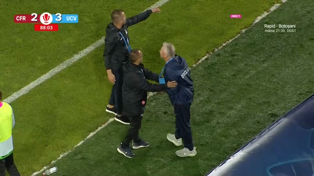 Dan Petrescu, trimis în tribune de Rareș Vidican într-un final incendiar în Gruia