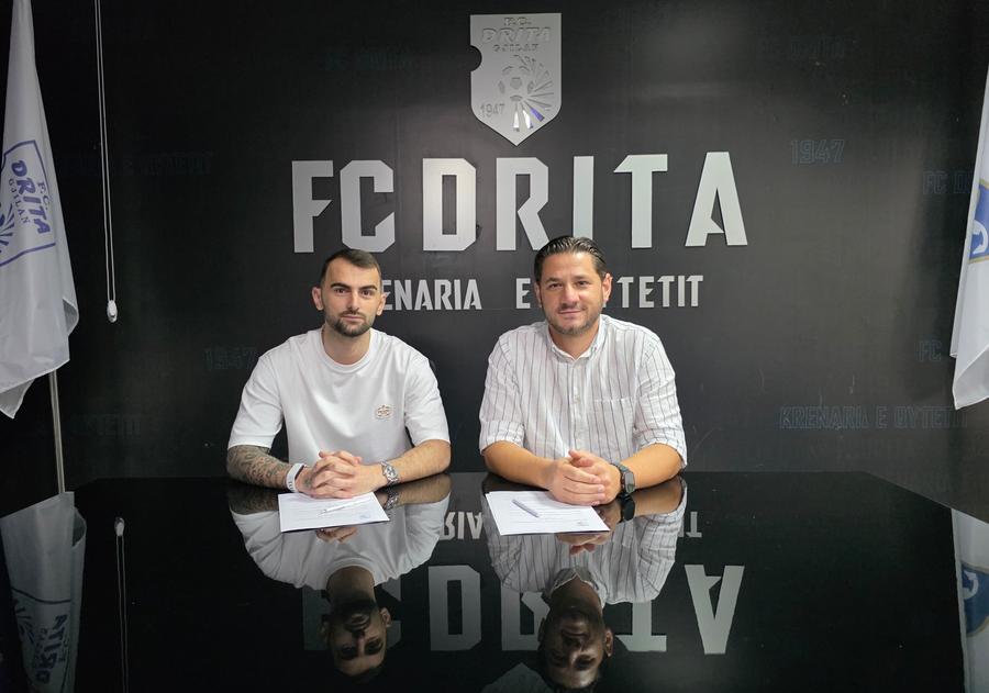 Kristal Abazaj, noul jucător de la Drita / foto: Facebook Transfer anunțat chiar înainte de FCSB - Drita: „Un diamant gata să strălucească pe teren”