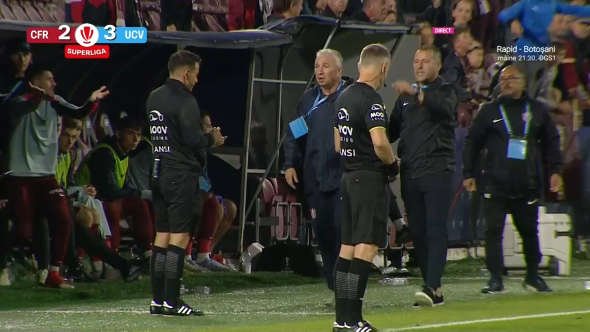 Dan Petrescu, trimis în tribune de Rareș Vidican într-un final incendiar în Gruia