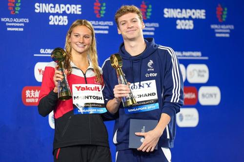 Summer McIntosh și Leon Marchand, desemnați cei mai buni înotători ai CM 2025 Foto: Imago Images