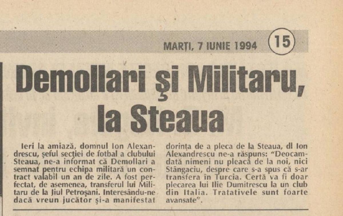 Sulejman Demollari - Dinamo - Steaua