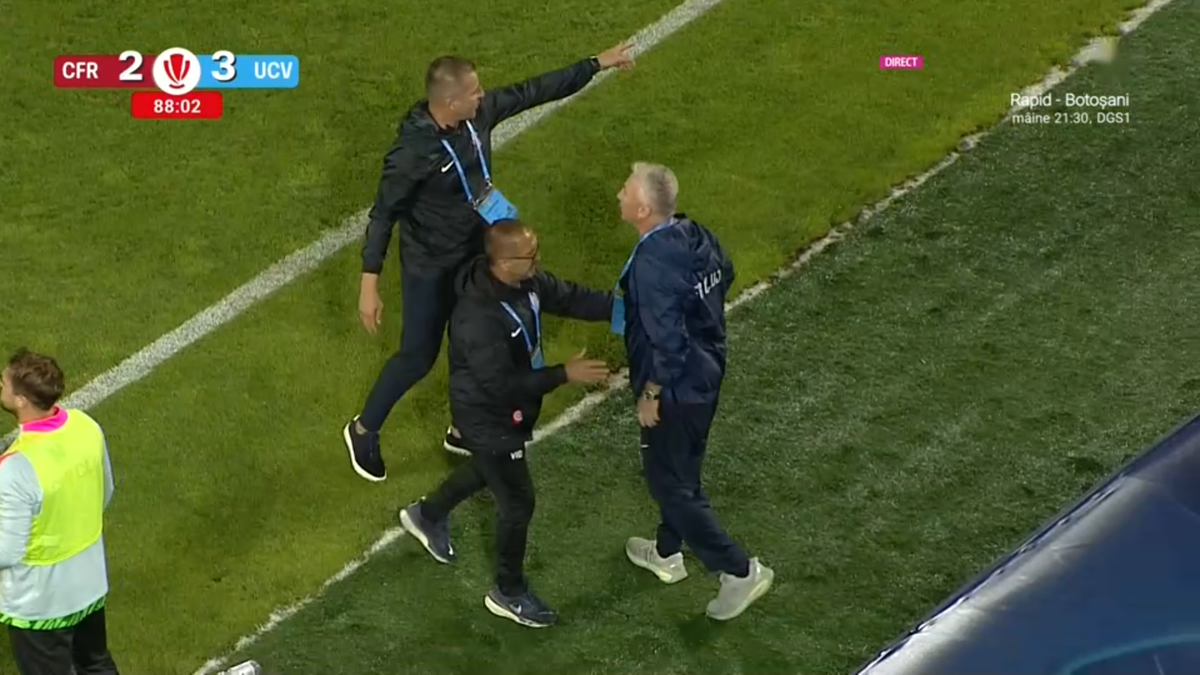 Dan Petrescu, trimis în tribune de Rareș Vidican într-un final incendiar în Gruia