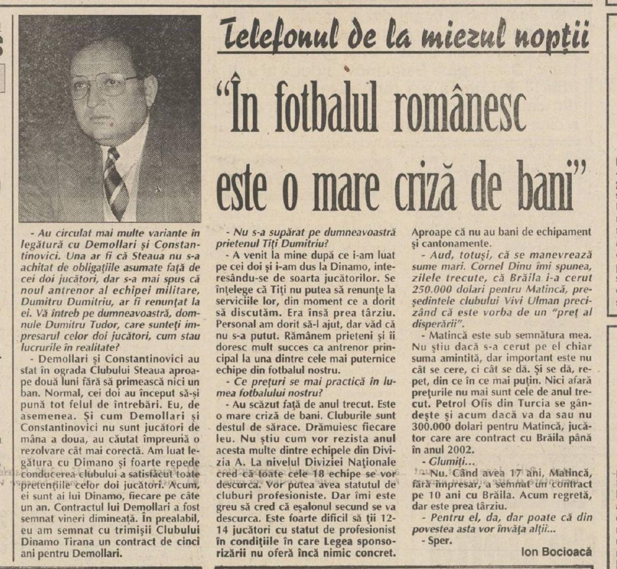 Sulejman Demollari - Dinamo - Steaua