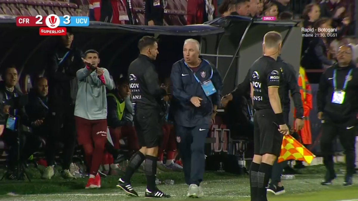 Dan Petrescu, trimis în tribune de Rareș Vidican într-un final incendiar în Gruia