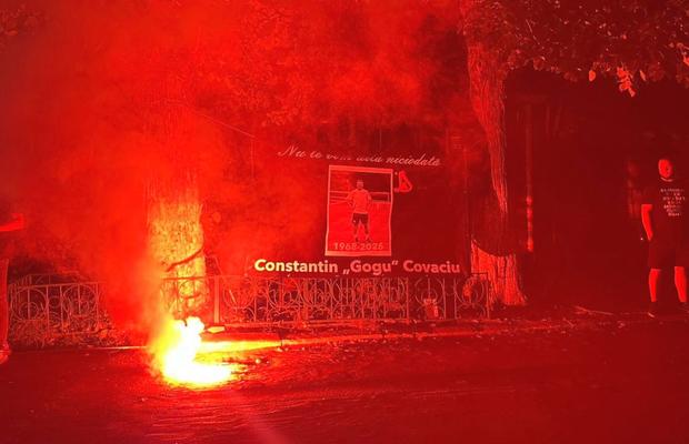 Familia, foști colegi și oameni din fotbal și-au luat rămas-bun de la Constantin Covaciu, maseurul decedat în accidentul echipei secunde a lui Dinamo