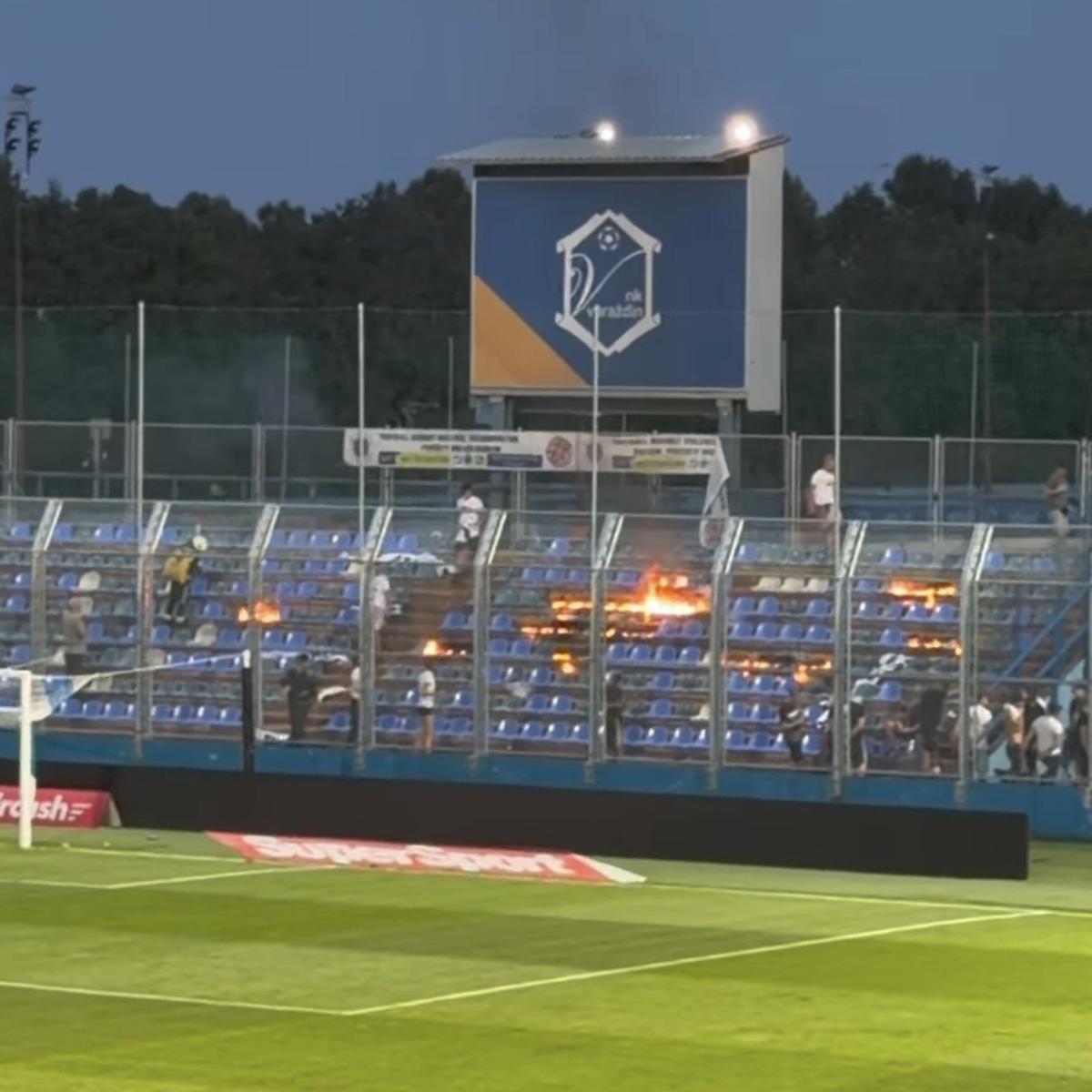 Stadion incendiat în Croația // foto: X