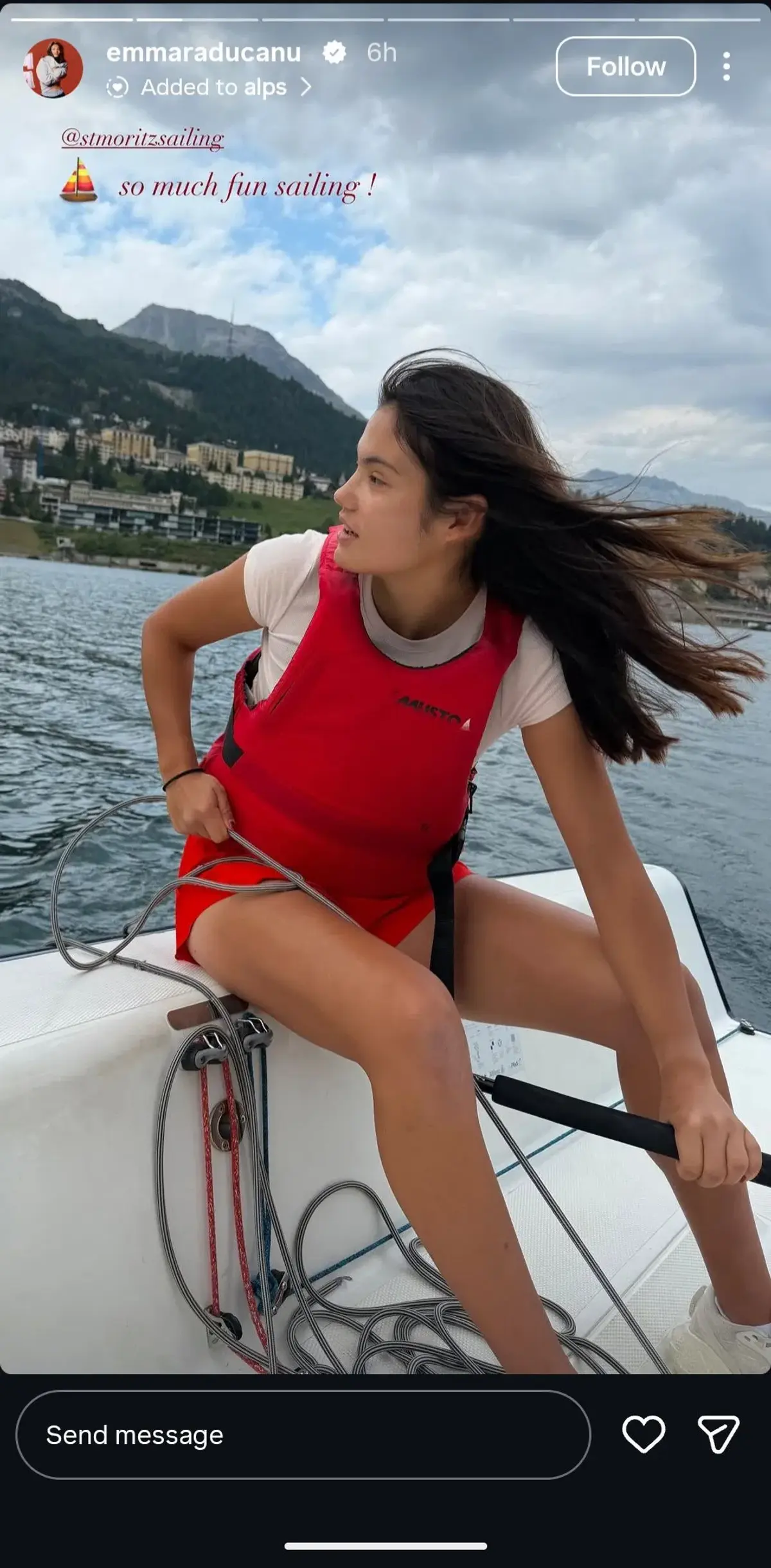 Emma Răducanu, vacanță în Elveția