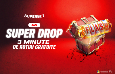 Super Drop marca Superbet: bucură-te de 3 minute de Rotiri Gratuite!