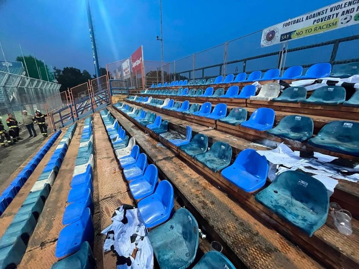 Stadion incendiat în Croația // foto: X