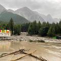 Stadionului olimpic de biatlon din Antholz, Italia, distrus de inundații // foto: instagram @lfvsuedtirol