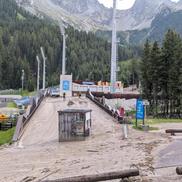 Stadionului olimpic de biatlon din Antholz, Italia, distrus de inundații // foto: instagram @lfvsuedtirol