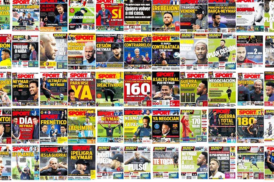 Neymar la Barcelona, ce telenovelă! Ziarele de casă ale catalanilor, 55 de pagini întâi și 35 de oferte diferite pentru brazilian!