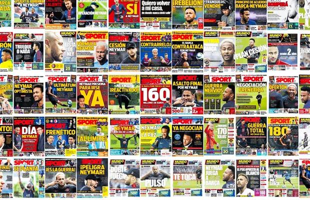 Neymar la Barcelona, ce telenovelă! Ziarele de casă ale catalanilor, 55 de pagini întâi și 35 de oferte diferite pentru brazilian!