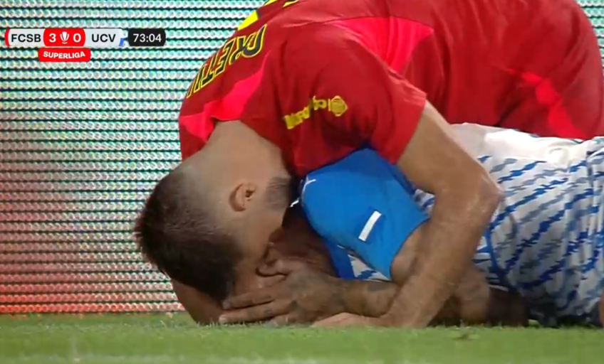 Valentin Crețu (34 de ani), fundașul dreapta al celor de la FCSB, a oferit un moment inedit în repriza secundă a duelului cu Universitatea Craiova, 3-0 pentru roș-albaștri, din runda #8 a Superligii.