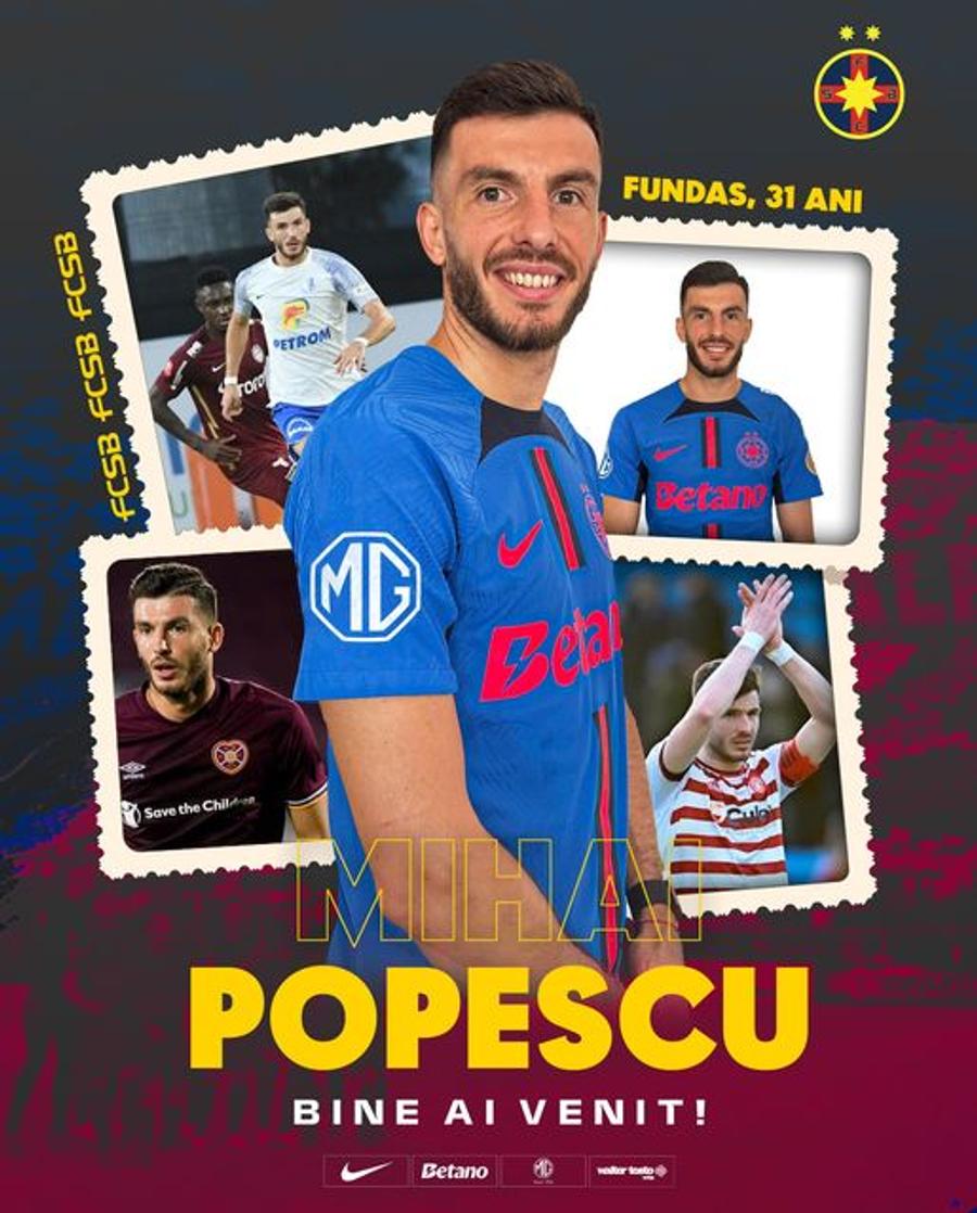 FCSB are un nou număr 17: „Bine ai venit!”