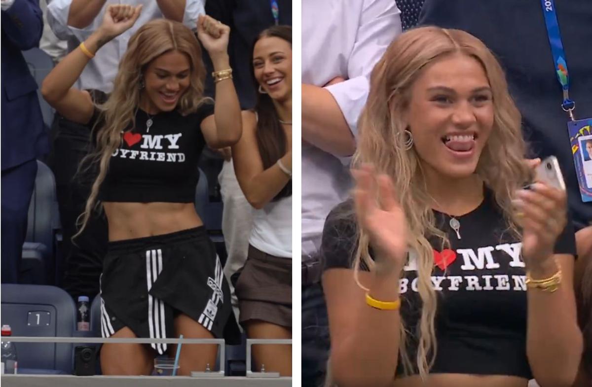 Iubita faimoasă a numărului 9 ATP a atras toate privirile la US Open! Dans în tribune și un tricou special