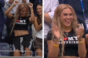 Iubita faimoasă a numărului 9 ATP a atras toate privirile la US Open! Dans în tribune și un tricou special