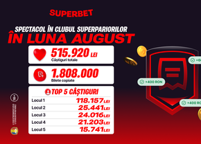 Spectacol în Clubul SuperPariorilor în luna august! Cum intri în competiție în septembrie