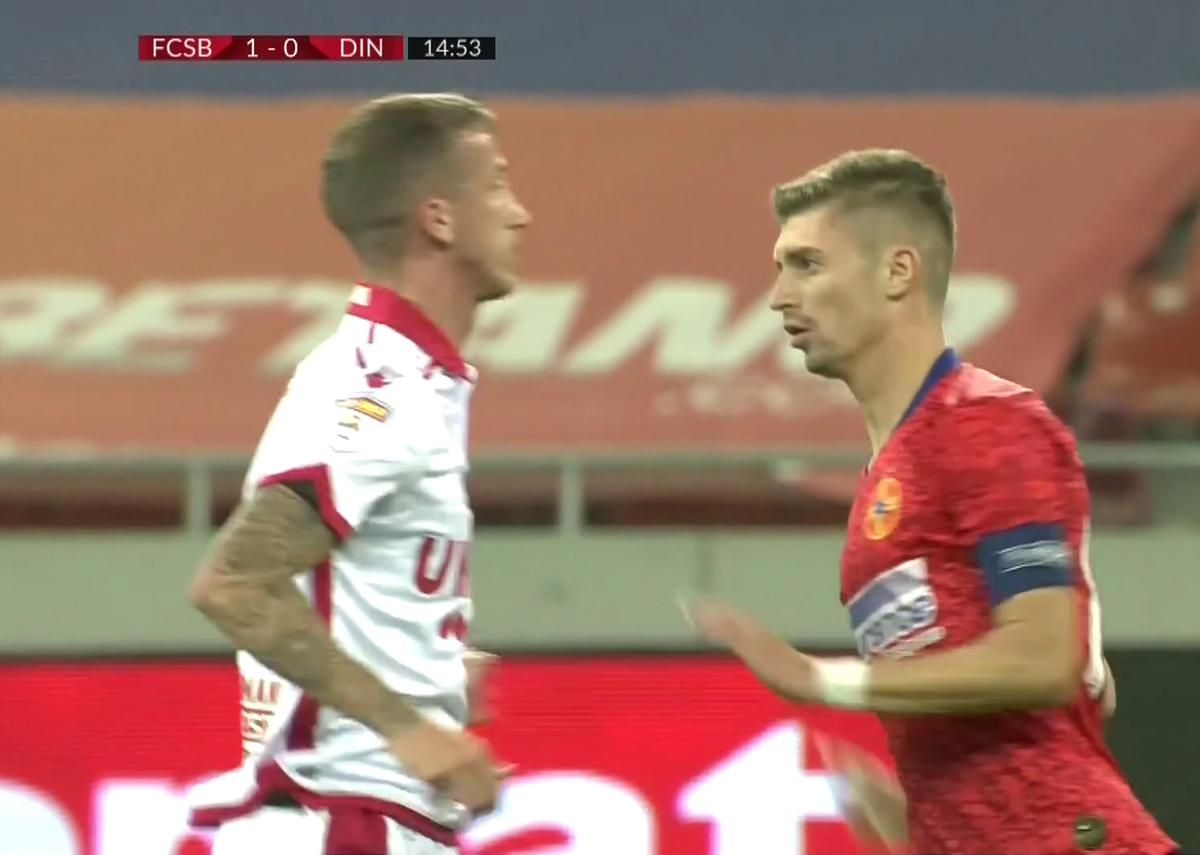 FCSB - DINAMO 3-2. FOTO Florin Tănase și Juan Camara, la un pas de bătaie! Ce s-a întâmplat în minutul 15 al derby-ului