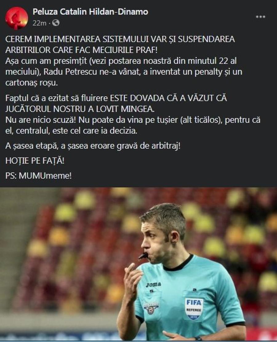 FCSB - Dinamo 3-2 » Fanii-acționari ai lui Dinamo, după Derby: „Hoție pe față!” + Reacție jignitoare la adresa lui Mihai Stoica