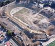 Vedere din dronă cu șantierul de la malul mării, ce-a mai rămas din vechiul stadion „Gheorghe Hagi"