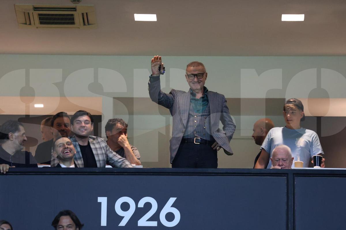 Gigi Becali, imagini senzaționale din loja de la PAOK - FCSB » Surpriză: cine a fost pe stadion lângă patronul campioanei