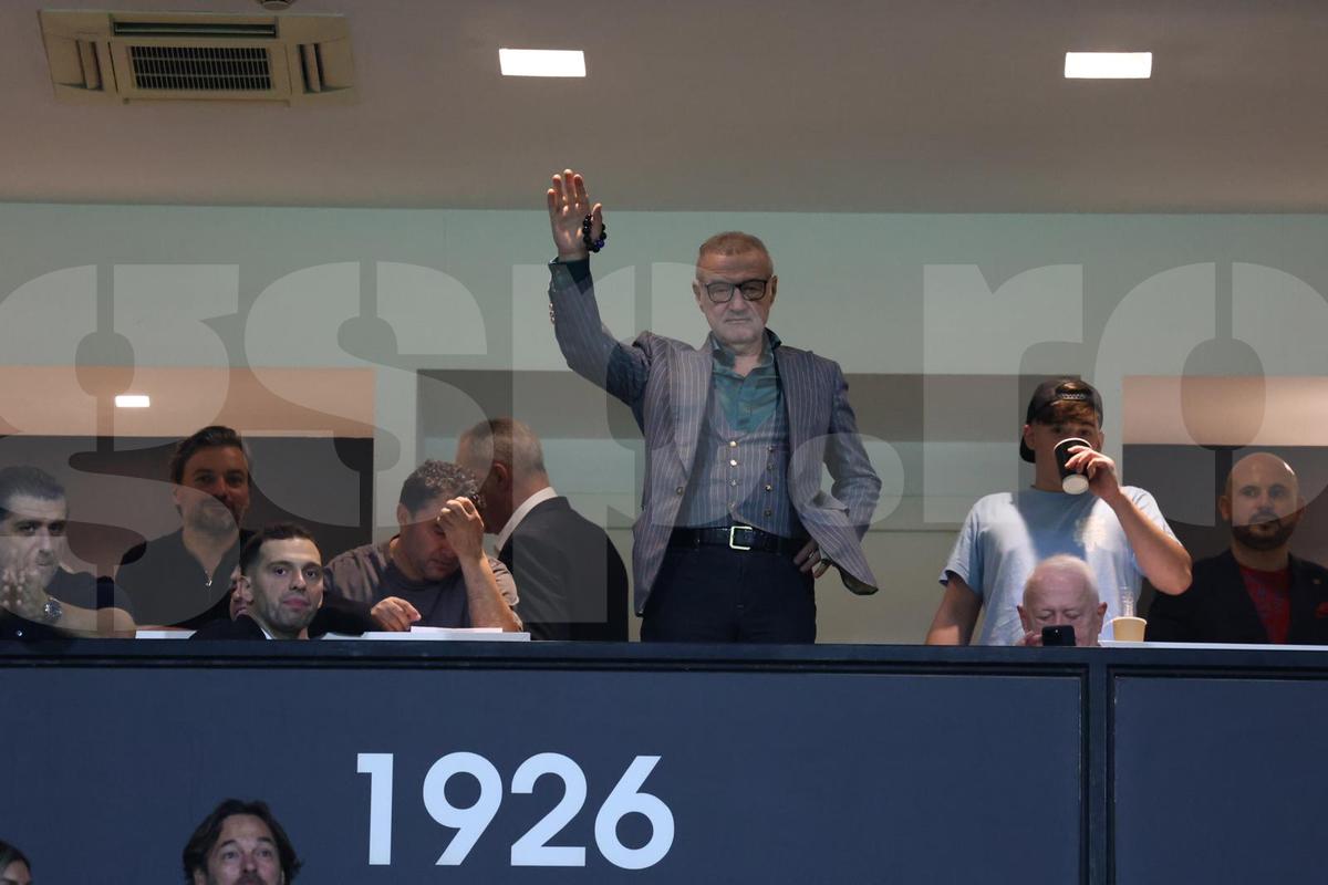 Gigi Becali, imagini senzaționale din loja de la PAOK - FCSB » Surpriză: cine a fost pe stadion lângă patronul campioanei