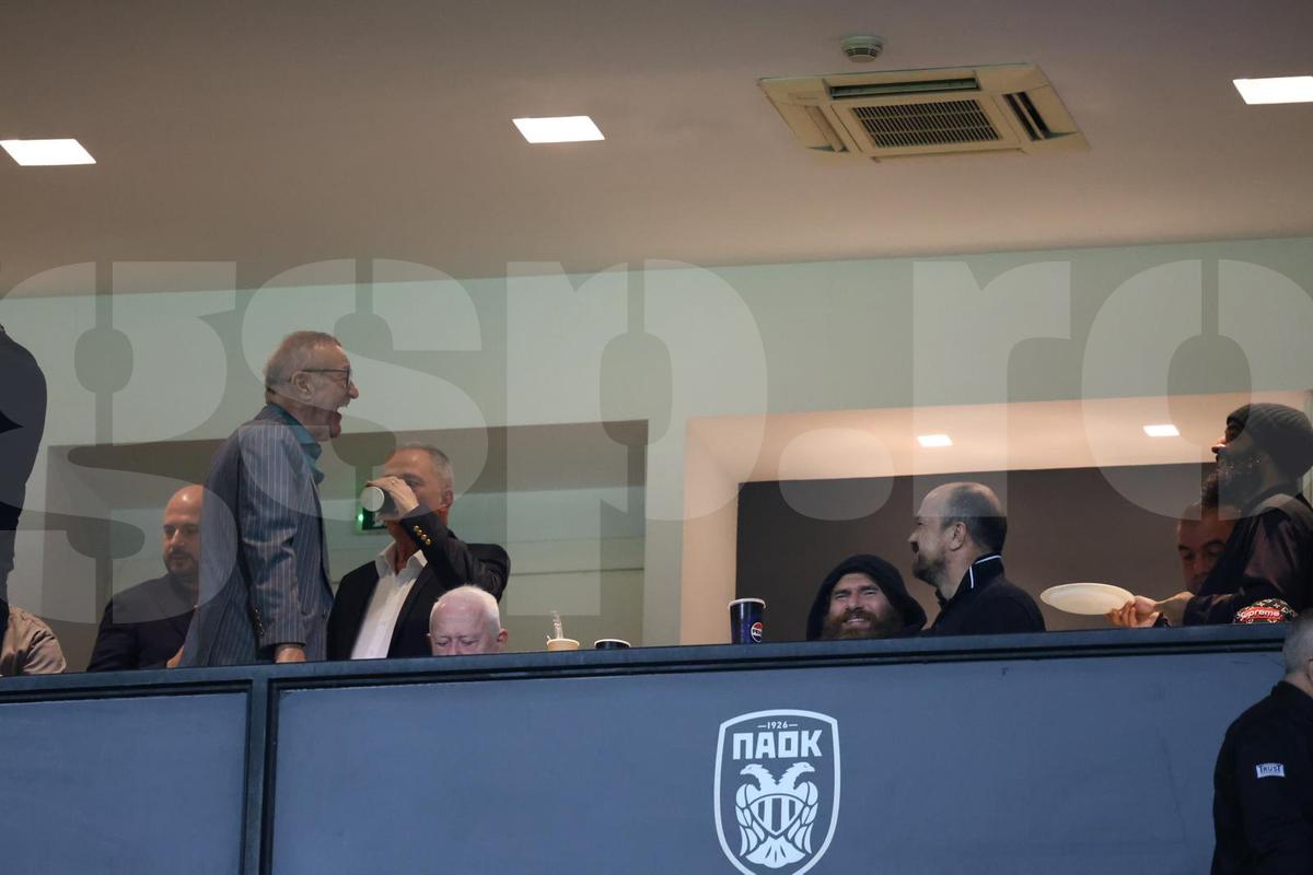 Gigi Becali, imagini senzaționale din loja de la PAOK - FCSB » Surpriză: cine a fost pe stadion lângă patronul campioanei