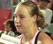 Anna Blinkova, la interviul de la finalul meciului cu Simona Halep
