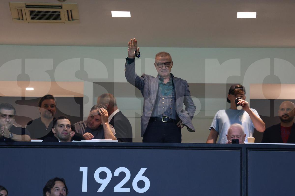 Gigi Becali, imagini senzaționale din loja de la PAOK - FCSB » Surpriză: cine a fost pe stadion lângă patronul campioanei
