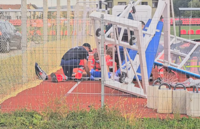 Scandalos! Minor rănit în complexul sportiv abia inaugurat de Burleanu și Stoichiță » Diagnosticul pus la spital + Primarul dă vina pe hoți!