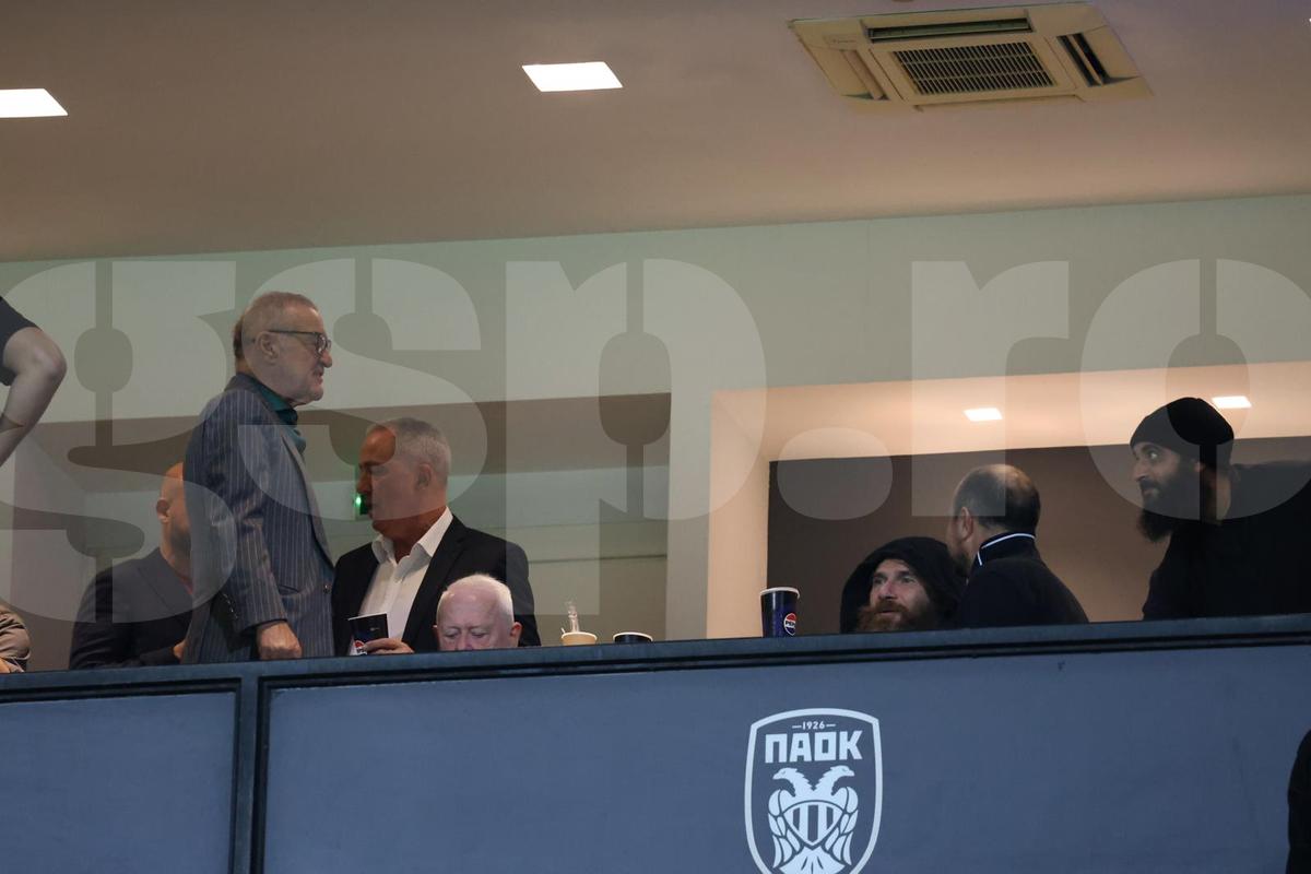 Gigi Becali, imagini senzaționale din loja de la PAOK - FCSB » Surpriză: cine a fost pe stadion lângă patronul campioanei