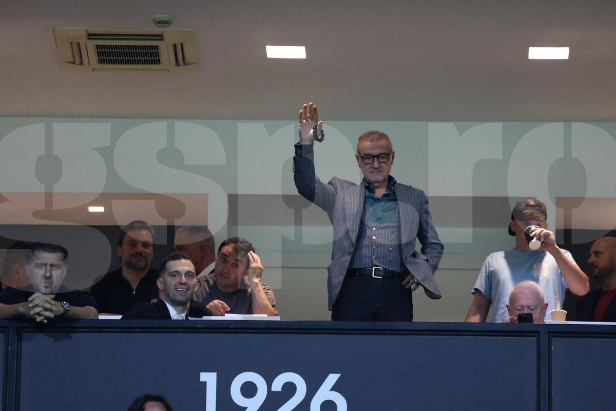 Gigi Becali, imagini senzaționale din loja de la PAOK - FCSB » Surpriză: cine a fost pe stadion lângă patronul campioanei