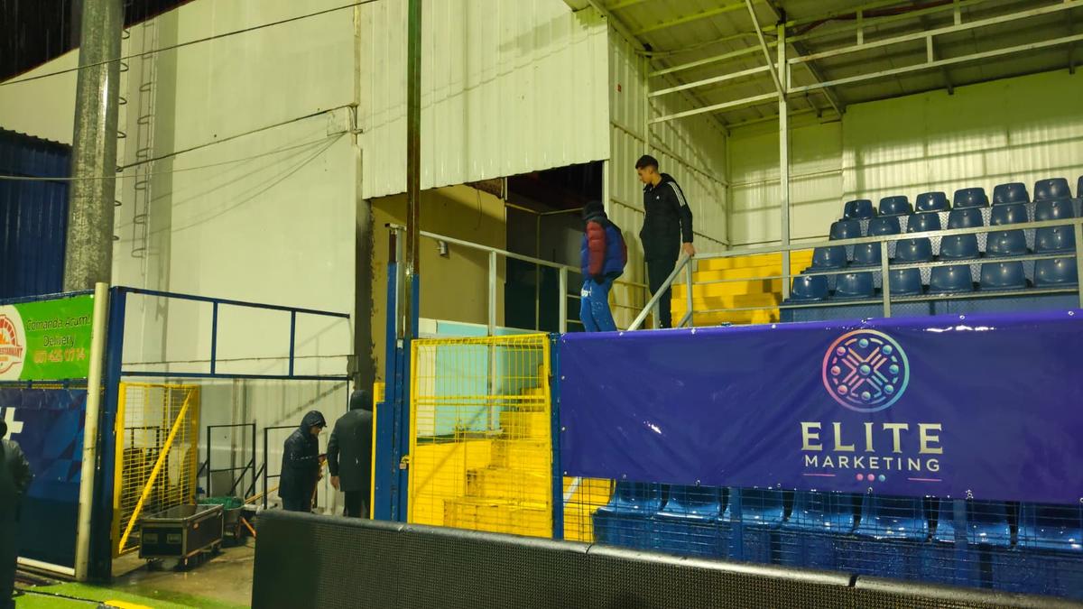 Gazonul este inundat înainte de Slobozia - Dinamo