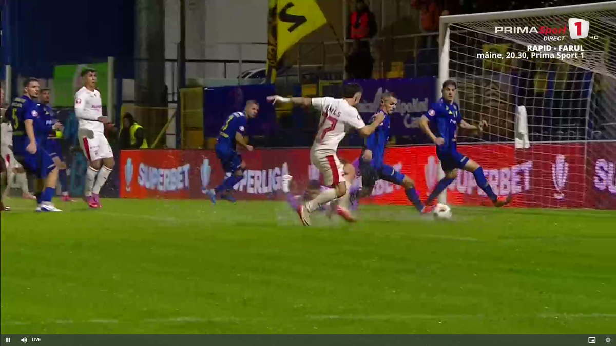 Dinamo a cerut un penalty în prima repriză! Ce s-a întâmplat în careul Sloboziei