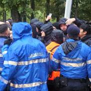 Conflictul dintre jandarmii români și ultrașii elvețieni / FOTO: GSP.ro