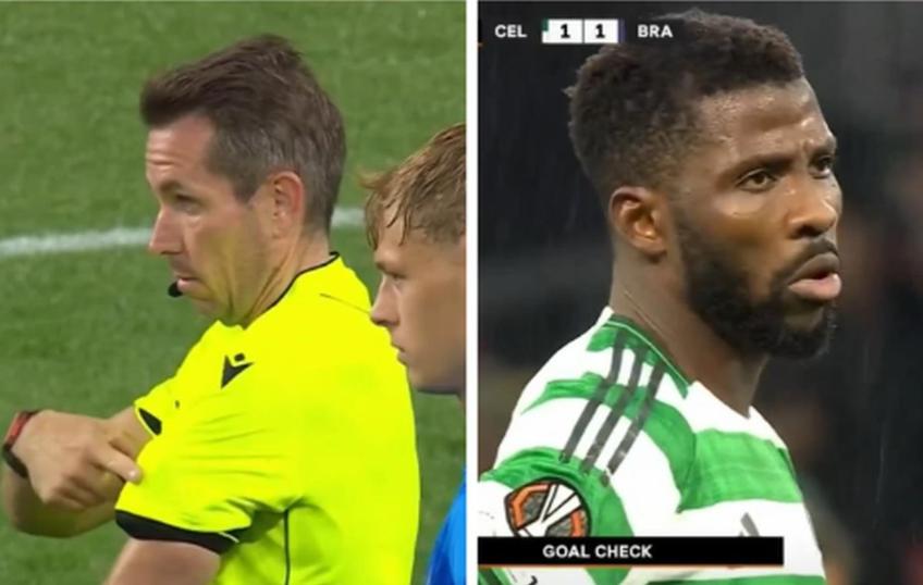 „Centralul” neamț Tobias Stieler a anulat un gol al lui Kelechi Ihenacho la scorul de 1-0 pentru un henț. Decizia a venit din camera VAR și i-a scandalizat pe scoțieni.