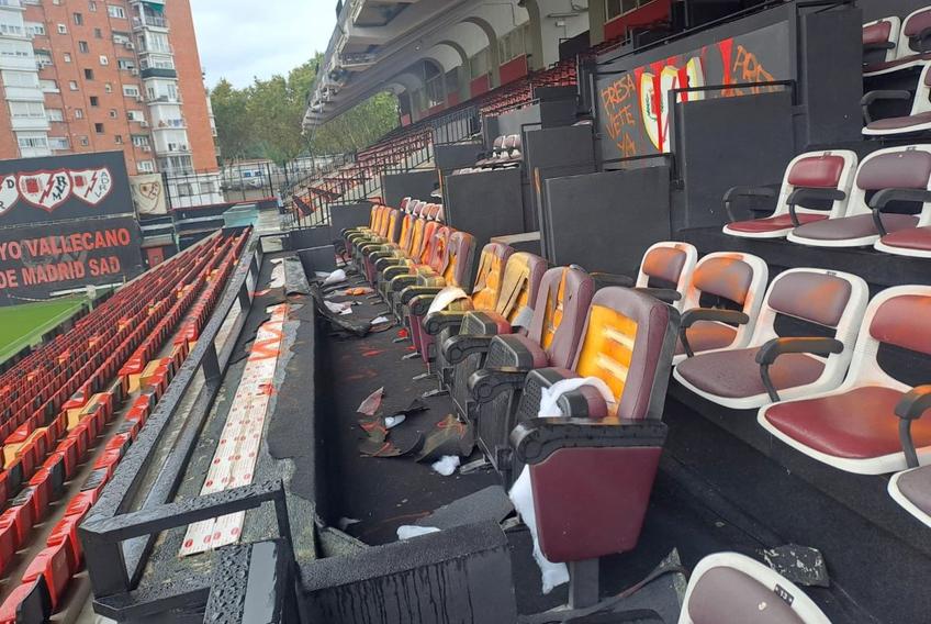Loja stadionului celor de la Rayo Vallecano, vandalizată de suporteri