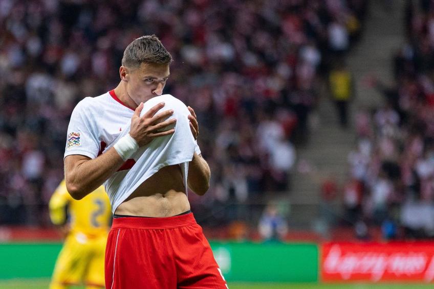 Jan Bednarek, după ce a marcat împotriva României / Foto: Imago Images