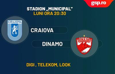 Match preview U Craiova - Dinamo » „Câinii” promit: „Jucăm pentru noi și gratis”
